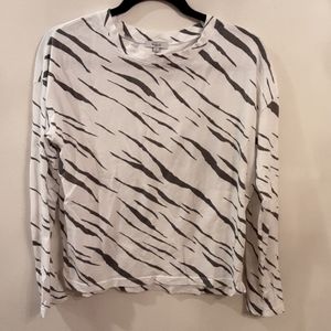 Rails Abstract Tiger Print Long Sleeve Tee Shirt Size Small